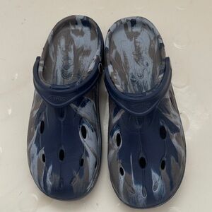 Comfortable Navy and Gray Men's Clogs